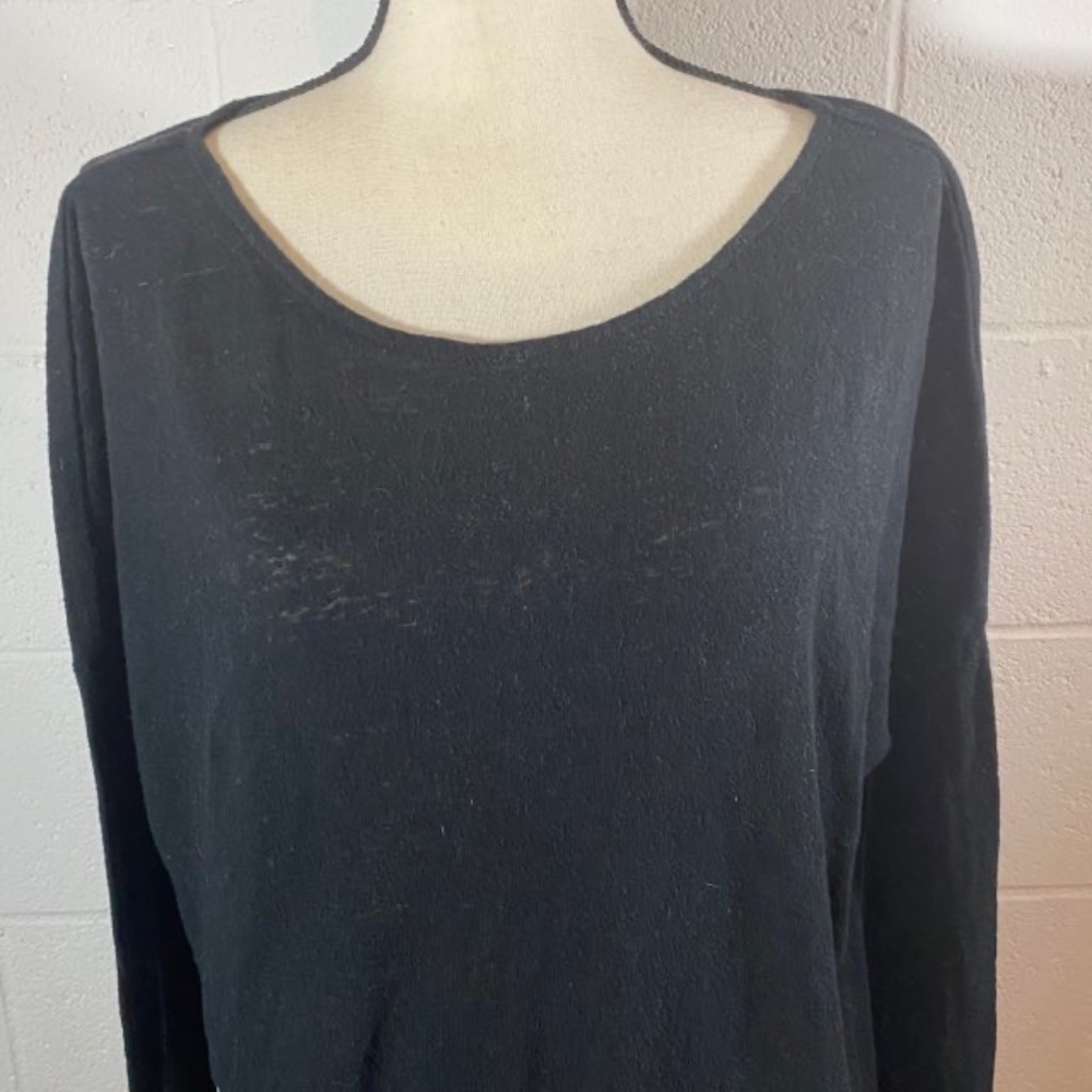 Gap Black Burnout Long Sleeve Shirt Size LARGE